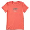 Women Life is Good Graphic Tees | Women'S Three Palms With Flowers Short Sleeve Tee Mango Orange