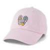 Women Life is Good Hats | Flip Out Flip Flops Chill Cap Seashell Pink