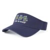 Women Life is Good Hats | Peace Turtles Chill Cap Visor Darkest Blue