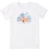 Women Life is Good Graphic Tees | Women'S Watercolor Hibiscus La Jolla Crusher-Lite Tee Cloud White