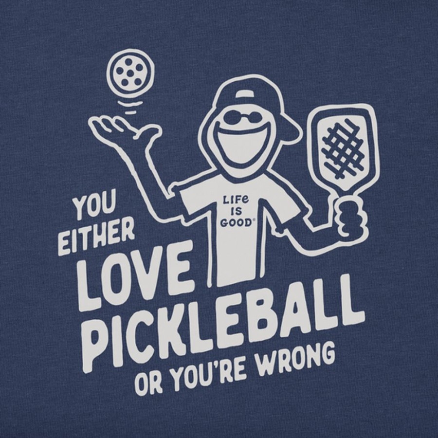 Home Life is Good Pickleball | Men'S Matchbook Jake Love Pickleball Short Sleeve Tee Darkest Blue