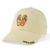 Women Life is Good Hats | Flip Flop Sun Sunwashed Chill Cap Sandy Yellow