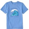 Kids Life is Good Graphic Tees | Kids Tie Dye Wave Crusher Tee Cornflower Blue