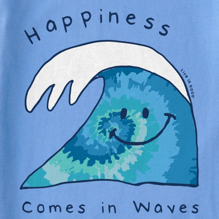 Kids Life is Good Graphic Tees | Kids Tie Dye Wave Crusher Tee Cornflower Blue