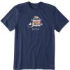 Men Life is Good Graphic Tees | Men'S Jake And Rocket Road Trip Vintage Crusher Tee Darkest Blue