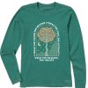 Women Life is Good Graphic Tees | Women'S What You Imagine, You Create Tree Long Sleeve Crusher Tee Spruce Green