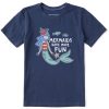 Kids Life is Good Graphic Tees | Kids Naive Mermaids Have More Fun Crusher Tee Darkest Blue