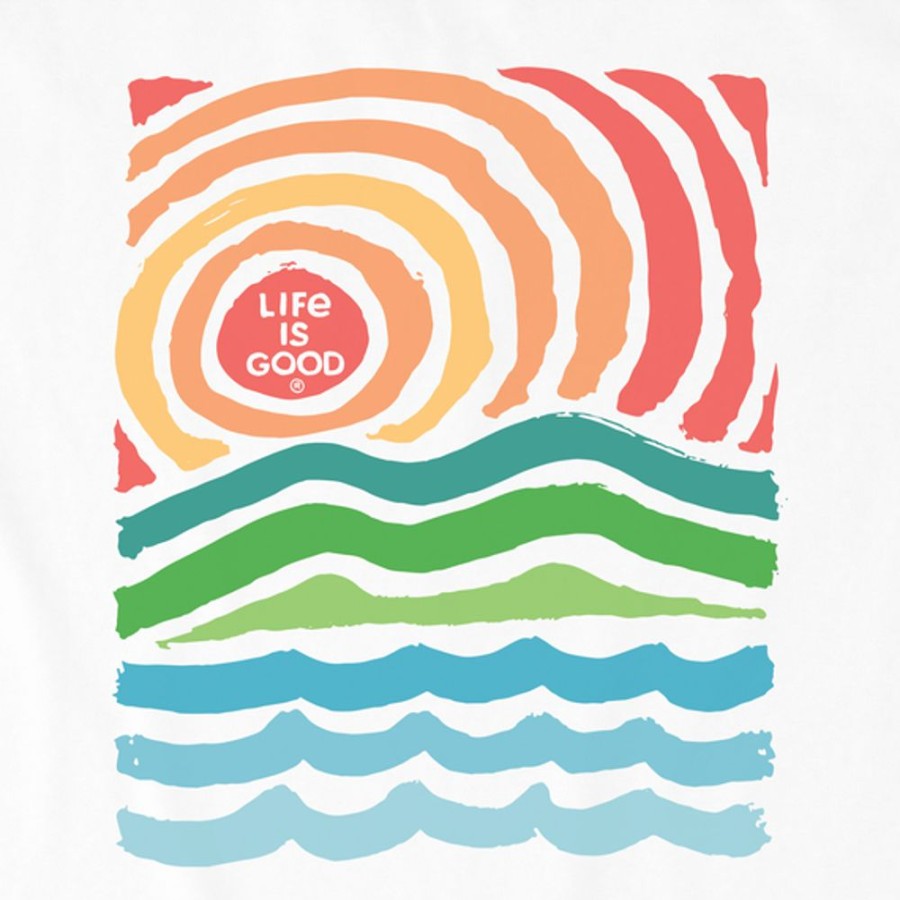 Men Life is Good Graphic Tees | Men'S Breezeblock Short Sleeve Tee Cloud White