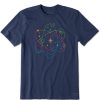 Men Life is Good Graphic Tees | Men'S Clean Universal Orbit Short Sleeve Tee Darkest Blue