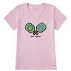 Home Life is Good Pickleball | Women'S Keep It Simple Pickleball Short Sleeve Vee Seashell Pink