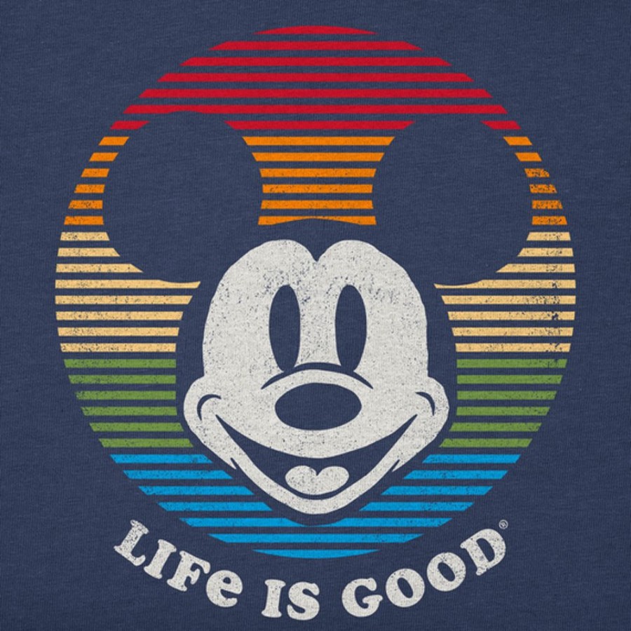 Kids Life is Good Graphic Tees | Kids Clean Willie Stripes Circle Crusher Tee Darkest Blue