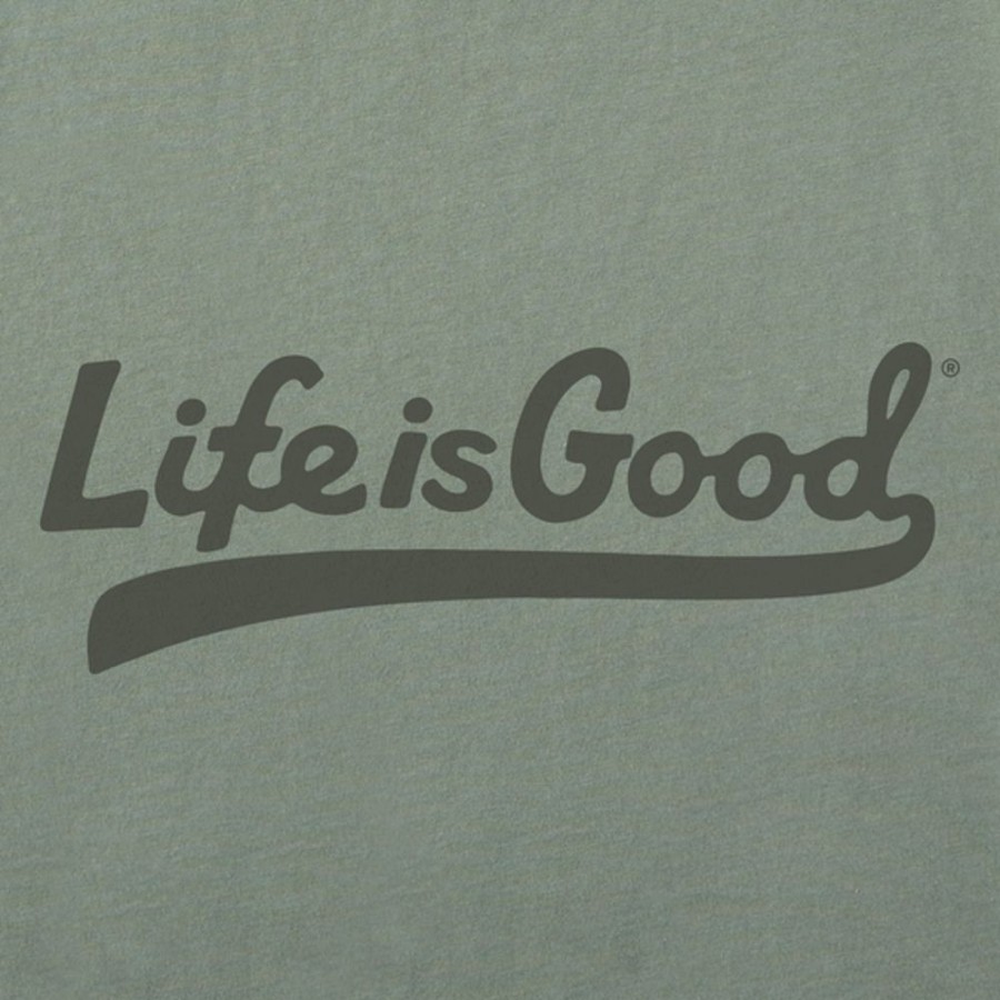 Men Life is Good Sweatshirts & Hoodies | Men'S Tonal Lig Ballyard Script Simply True Fleece Hoodie Moss Green