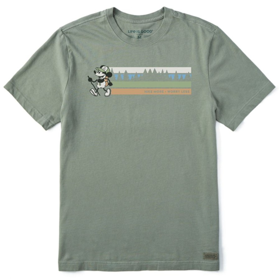 Men Life is Good Graphic Tees | Men'S Clean Willie Hike More Short Sleeve Tee Moss Green