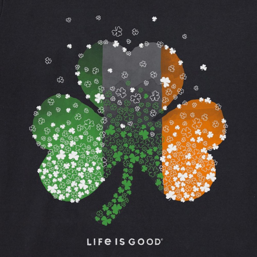 Women Life is Good Sweatshirts & Hoodies | Women'S Shamrock Of Shamrocks Simply True Fleece Hoodie Jet Black