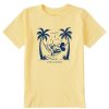 Kids Life is Good Graphic Tees | Kids Clean Steamboat Willie Hammock Jammin Crusher Tee Sandy Yellow