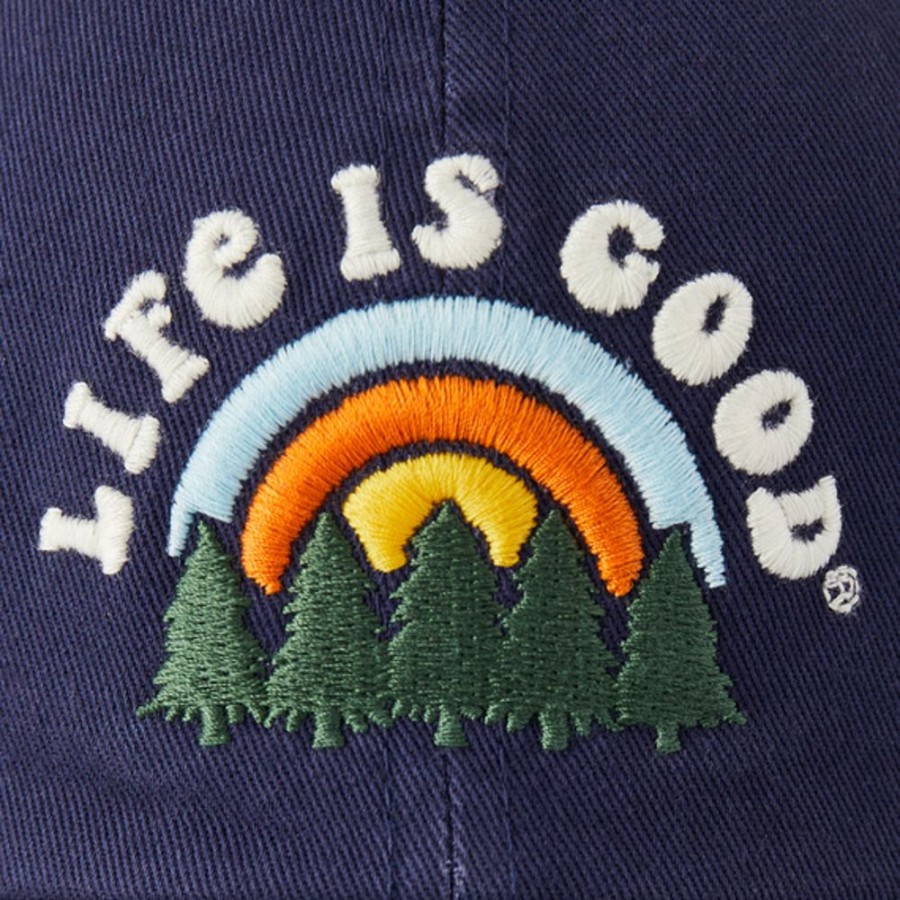 Men Life is Good Hats | Rainbow Forest Chill Cap Darkest Blue