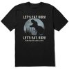 Men Life is Good Graphic Tees | Men'S Shadow Trex Eat Kids Short Sleeve Tee Jet Black