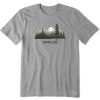 Men Life is Good Graphic Tees | Men'S Unplug Evergreen Silo Short Sleeve Tee Heather Gray