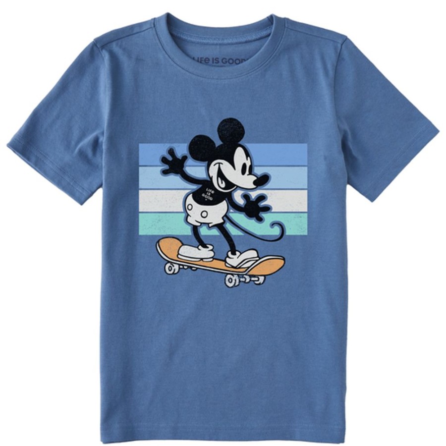 Kids Life is Good Graphic Tees | Kids Clean Willie Skateboard Crusher Tee Vintage Blue