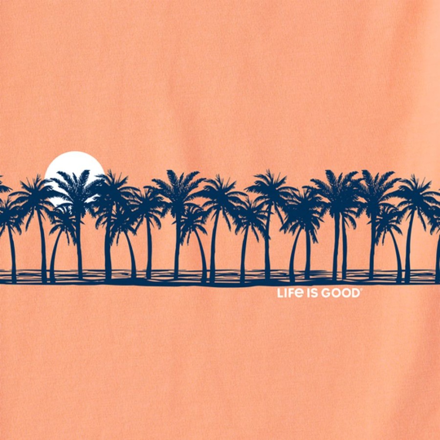 Men Life is Good Graphic Tees | Men'S Palm Sea Stripe Crusher-Lite Tee Canyon Orange