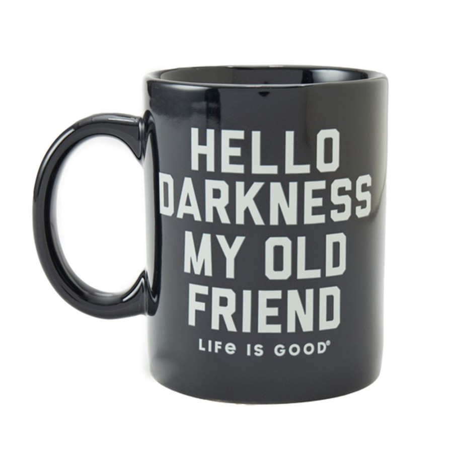 Home Life is Good Mugs | Hello Darkness My Old Friend Jake'S Mug Jet Black