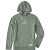 Men Life is Good Sweatshirts & Hoodies | Men'S Lig Vintage Wordmark Stacked Simply True Fleece Hoodie Moss Green