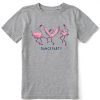 Kids Life is Good Graphic Tees | Kids Flamingo Dance Party Crusher Tee Heather Gray