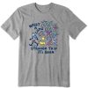 Men Life is Good Graphic Tees | Men'S Jake And Rocket Strange Trip Hike Crusher Tee Heather Gray