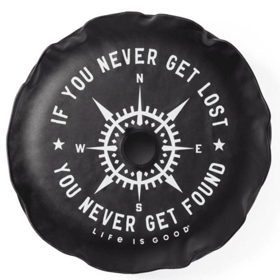 Home Life is Good Tire Covers | Lost And Found Compass Rearview Camera Tire Cover Night Black