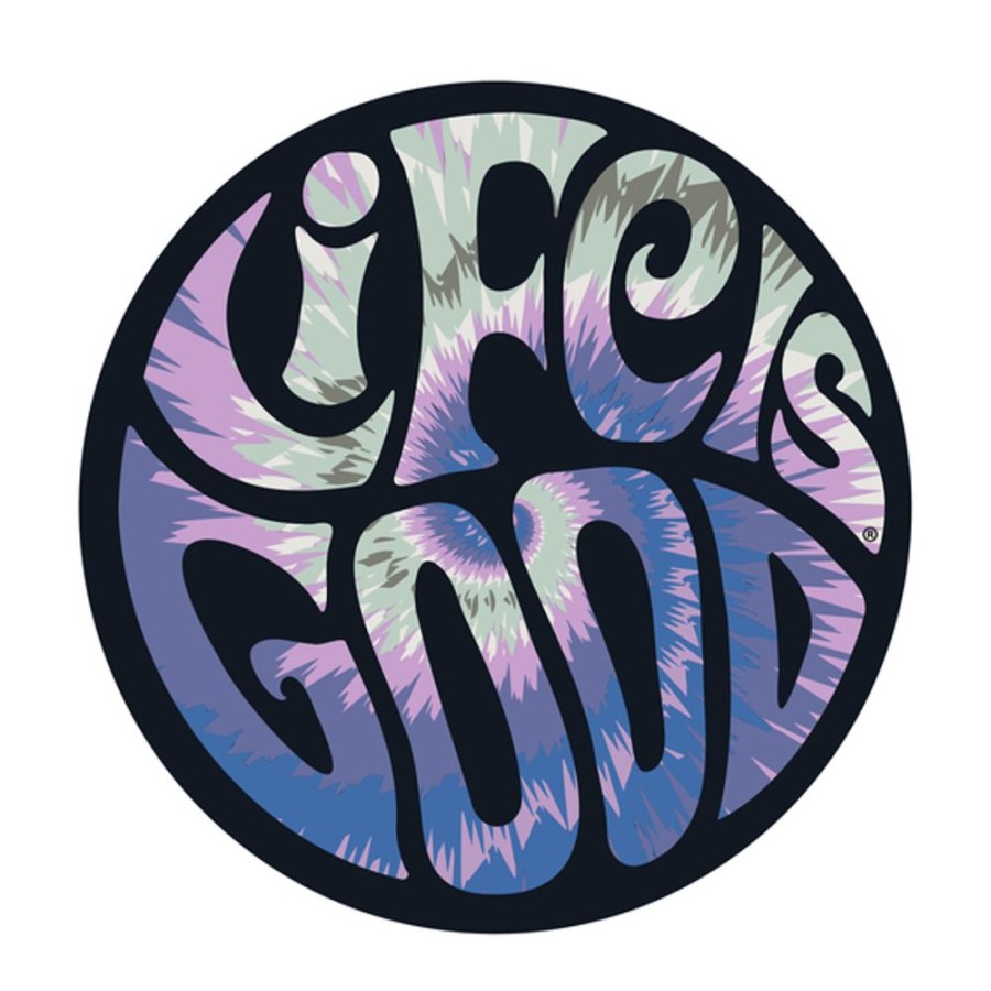 Home Life is Good Stickers & Magnets | Groovy Tie Dye Lig Magnet Jet Black