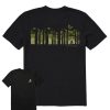 Men Life is Good Graphic Tees | Men'S Ride In The Woods Short Sleeve Tee Jet Black