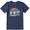 Kids Life is Good Graphic Tees | Kids Naive Crushin It Truck Crusher Tee Darkest Blue