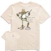 Men Life is Good Graphic Tees | Men'S Quirky Never Drink Cowboy Frog Short Sleeve Tee Putty White