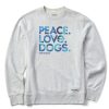 Men Life is Good Sweatshirts & Hoodies | Men'S Tie Dye Peace Love Dogs Simply True Fleece Crew Light Heather Gray