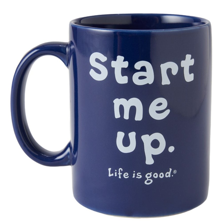 Home Life is Good Mugs | Start Me Up Coffee Jake'S Mug Darkest Blue