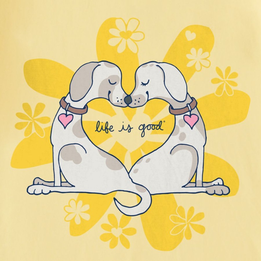 Kids Life is Good Graphic Tees | Kids Quirky Dogheart Crusher Tee Sandy Yellow