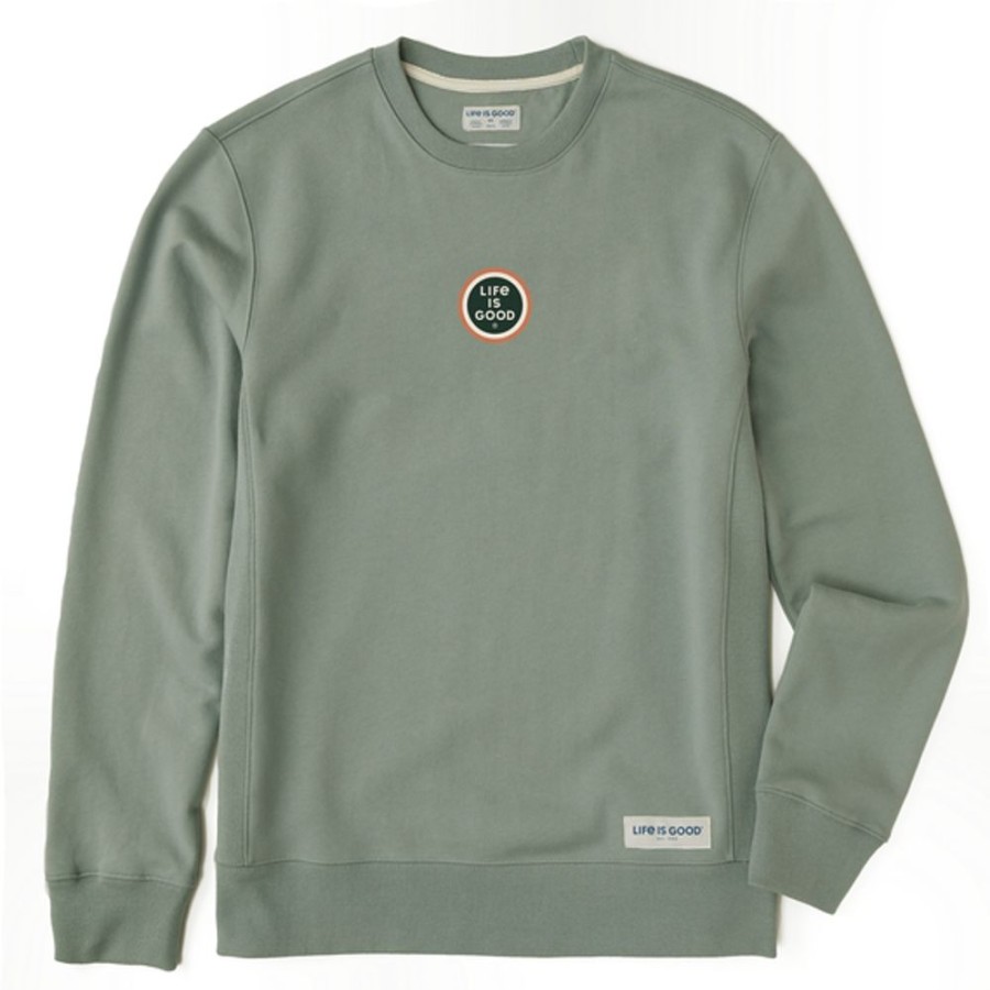 Men Life is Good Sweatshirts & Hoodies | Men'S Lig Coin Simply True Fleece Crew Moss Green