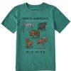 Kids Life is Good Graphic Tees | Kids Realaxed North America'S Big 5 Crusher Tee Spruce Green