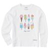 Women Life is Good Sweatshirts & Hoodies | Women'S Watercolor Ice Cream & Popsicles Simply True Fleece Crew Cloud White