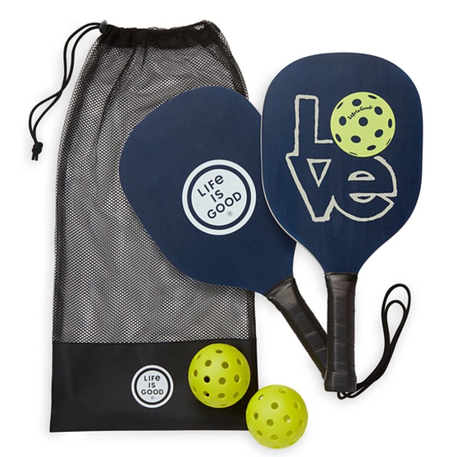 Home Fit for Life Pickleball | Life Is Good Love Pickleball Set Darkest Blue