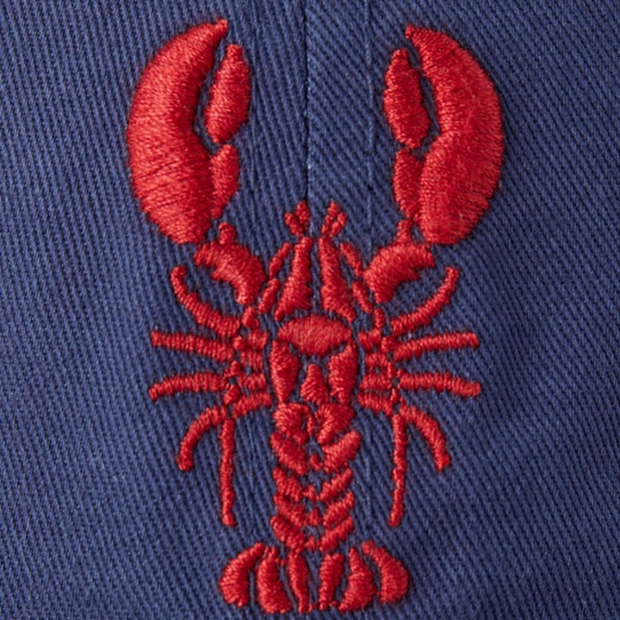 Men Life is Good Hats | Tribal Lobster Chill Cap Darkest Blue