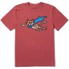 Men Life is Good Graphic Tees | Men'S Vintage Super Al Crusher Tee Faded Red