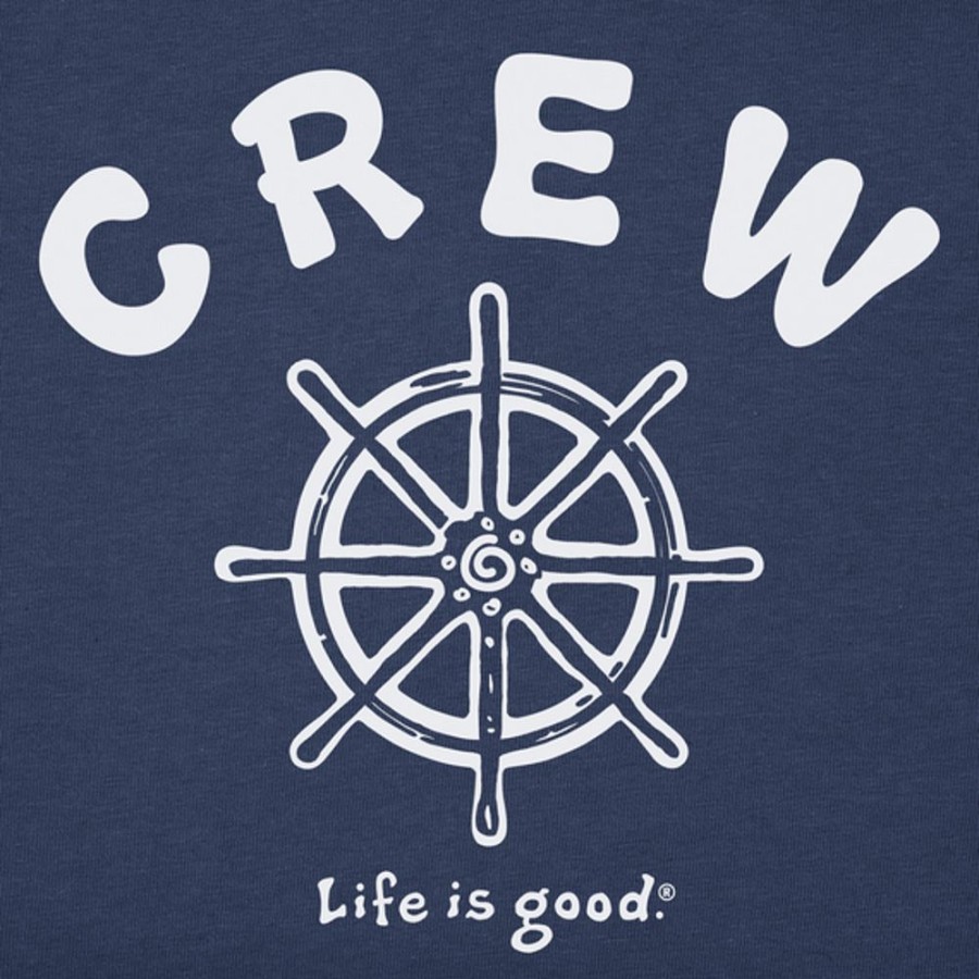 Men Life is Good Graphic Tees | Men'S Crew Wedding Crusher Tee Darkest Blue