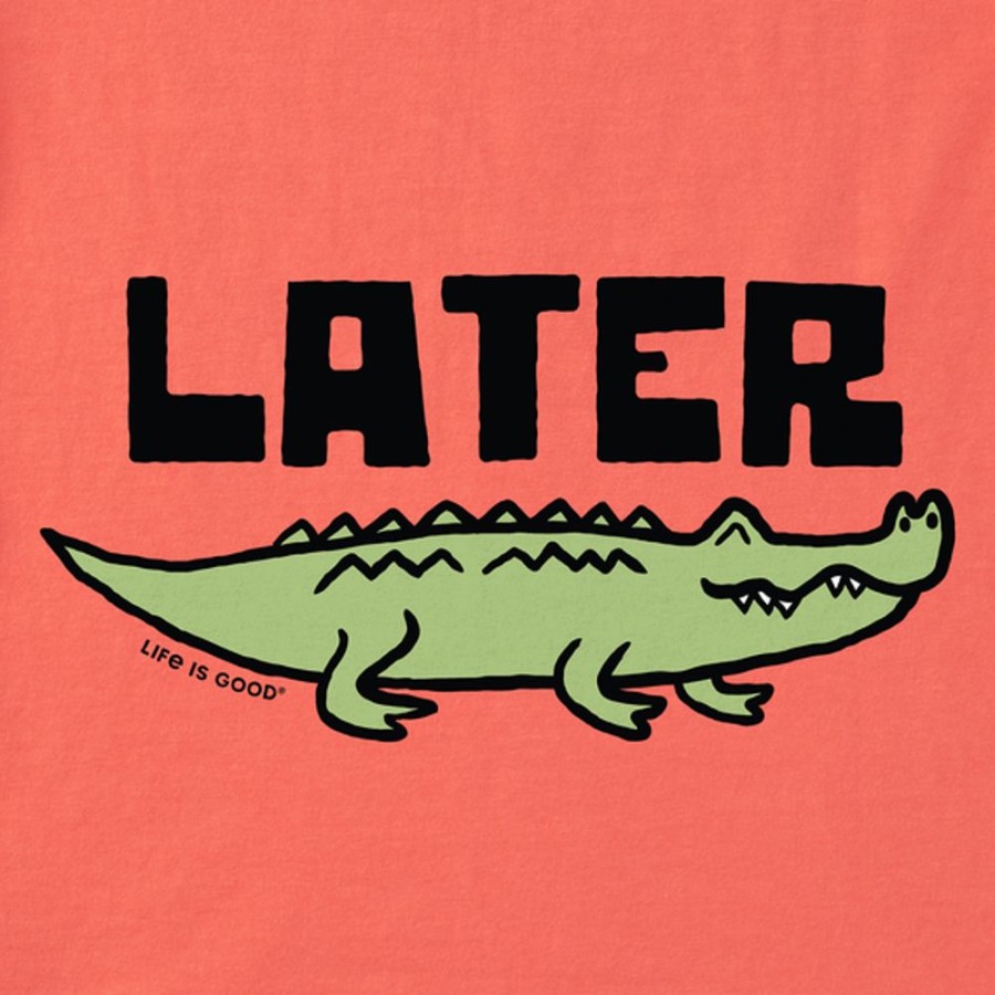 Kids Life is Good | Toddler Later Gator Crusher Tee Mango Orange