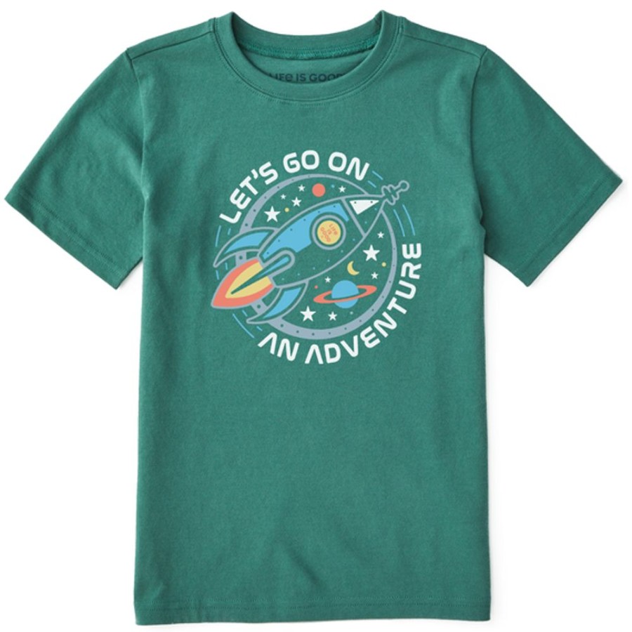 Kids Life is Good Graphic Tees | Kids Let'S Go On An Adventure Crusher Tee Spruce Green