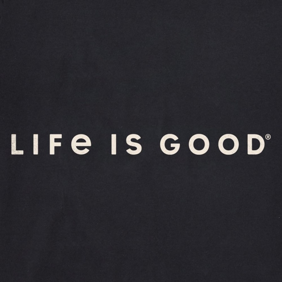 Women Life is Good Sweatshirts & Hoodies | Women'S Branded Clean Lig Simply True Fleece Crew Jet Black