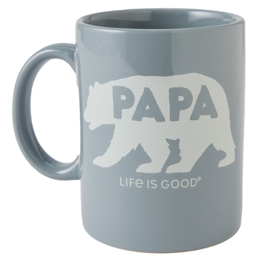 Home Life is Good Mugs | Papa Bear Silhouette Jake'S Mug Stone Blue