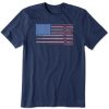 Men Life is Good Graphic Tees | Men'S Fishing Flag Crusher-Lite Tee Darkest Blue