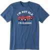 Men Life is Good Graphic Tees | Men'S I'M Not Old Sports Car Short Sleeve Tee Vintage Blue