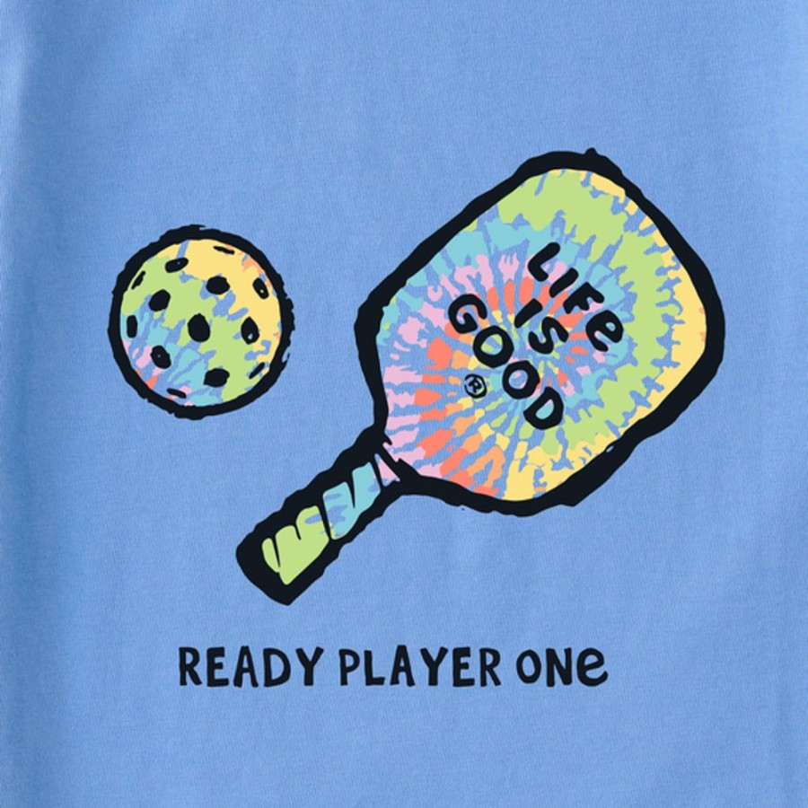 Home Life is Good Pickleball | Women'S Ready Player One Pickleball Long Sleeve Crusher Tee Cornflower Blue